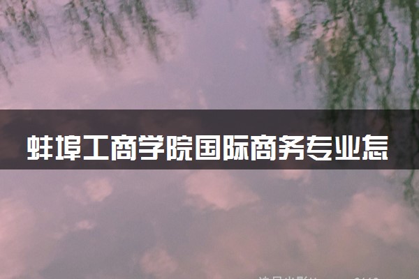 蚌埠工商学院国际商务专业怎么样 录取分数线多少
