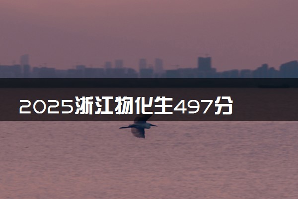 2025浙江物化生497分左右能上什么大学 可以报考的院校名单