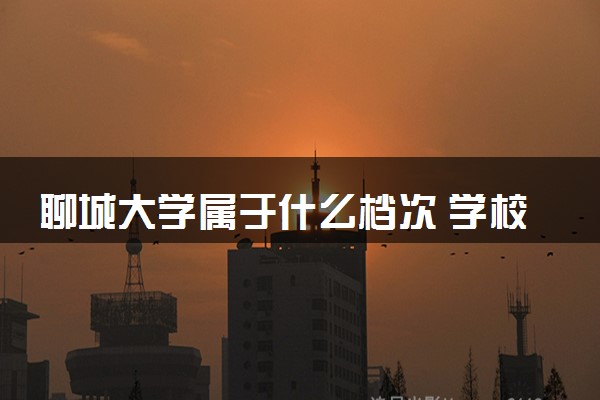 聊城大学属于什么档次 学校好不好