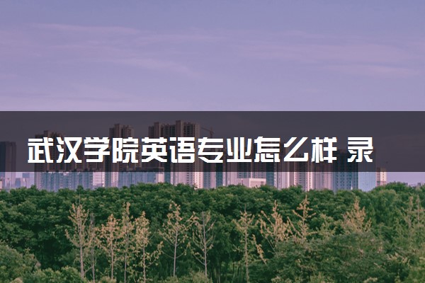 武汉学院英语专业怎么样 录取分数线多少