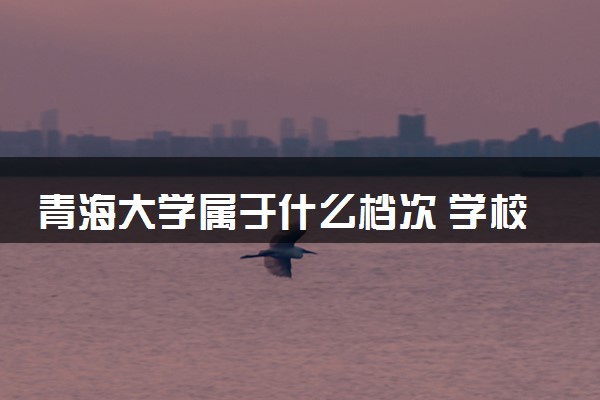 青海大学属于什么档次 学校好不好