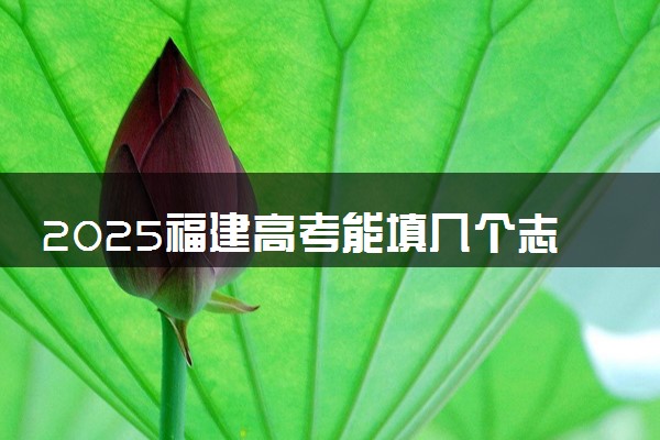2025福建高考能填几个志愿 可以报几个学校和专业