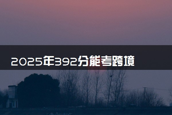 2025年392分能考跨境电子商务专业吗 392分跨境电子商务专业大学推荐