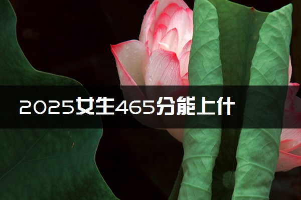 2025女生465分能上什么二本大学 怎么填报志愿