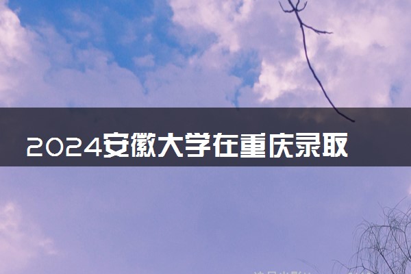 2024安徽大学在重庆录取分数线 各专业分数及位次