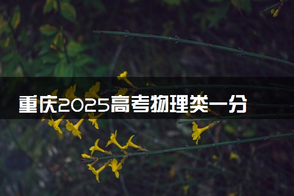 重庆2025高考物理类一分一段表最新 排名位次对照