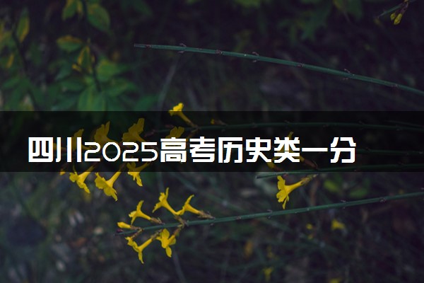 四川2025高考历史类一分一段表最新 排名位次对照