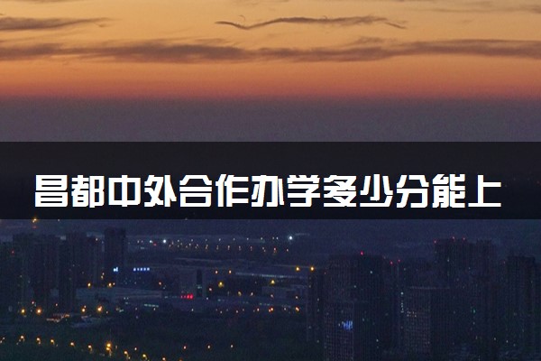 昌都中外合作办学多少分能上 好申请吗