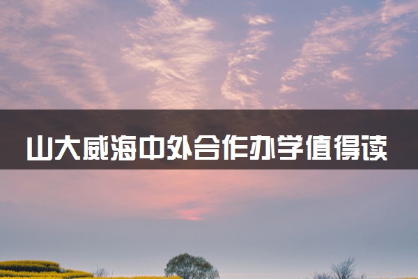 山大威海中外合作办学值得读吗 就业率如何