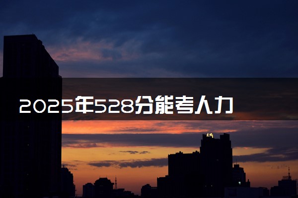 2025年528分能考人力资源管理专业吗 528分人力资源管理专业大学推荐