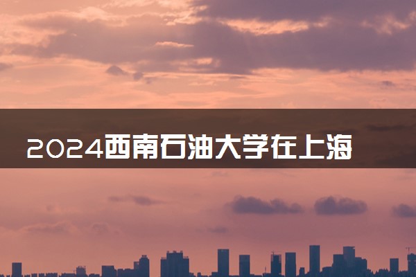 2024西南石油大学在上海录取分数线 各专业分数及位次