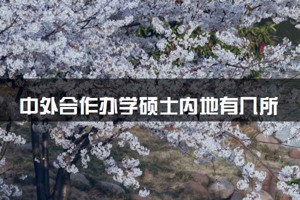 中外合作办学硕士内地有几所 有必要读吗