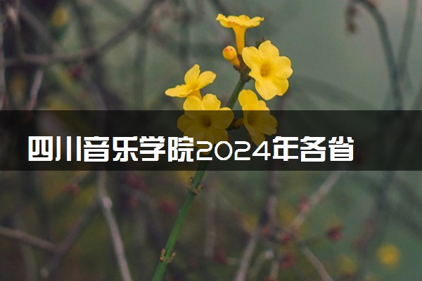 四川音乐学院2024年各省录取分数线 多少分能考上