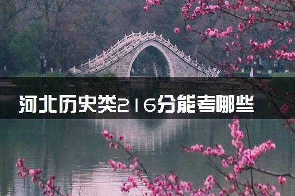河北历史类216分能考哪些大学 2025考生稳上的大学名单