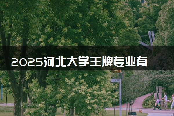 2025河北大学王牌专业有哪些 最好的专业是什么