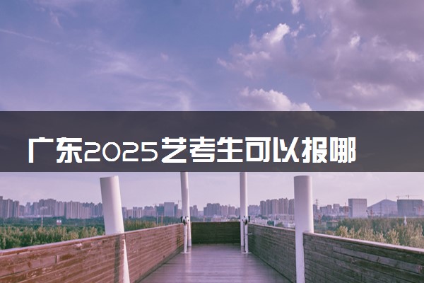 广东2025艺考生可以报哪些大学 承认统考/联考成绩的院校