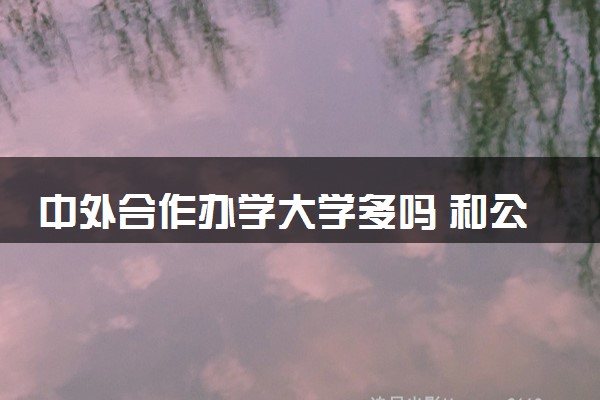 中外合作办学大学多吗 和公办大学有啥区别