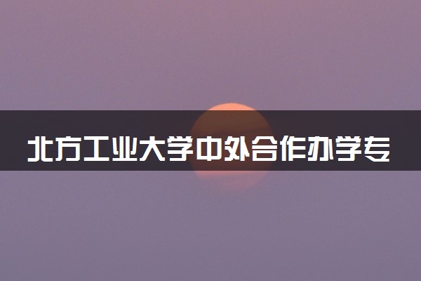 北方工业大学中外合作办学专业有哪些 好就业吗