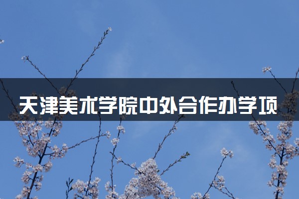 天津美术学院中外合作办学项目有哪些 要出国吗