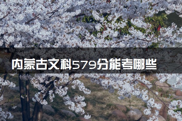 内蒙古文科579分能考哪些大学 2025考生稳上的大学名单