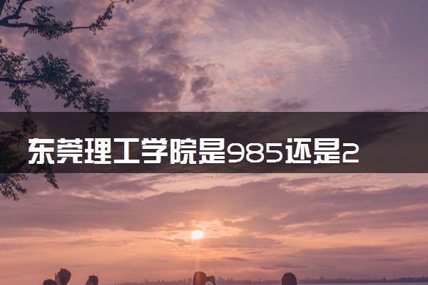 东莞理工学院是985还是211 含金量怎么样