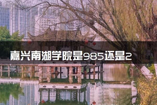 嘉兴南湖学院是985还是211 含金量怎么样