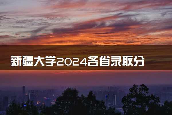 新疆大学2024各省录取分数线及最低位次是多少