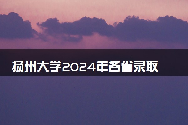 扬州大学2024年各省录取分数线 多少分能考上