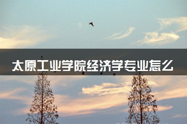 太原工业学院经济学专业怎么样 录取分数线多少
