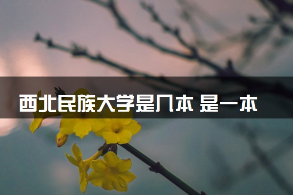 西北民族大学是几本 是一本还是二本大学