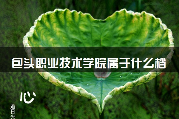 包头职业技术学院属于什么档次 学校好不好