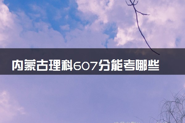 内蒙古理科607分能考哪些大学 2025考生稳上的大学名单