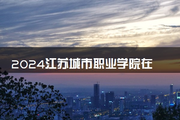 2024江苏城市职业学院在安徽录取分数线 各专业分数及位次