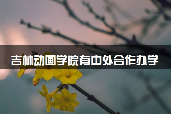 吉林动画学院有中外合作办学吗 录取分数线是多少