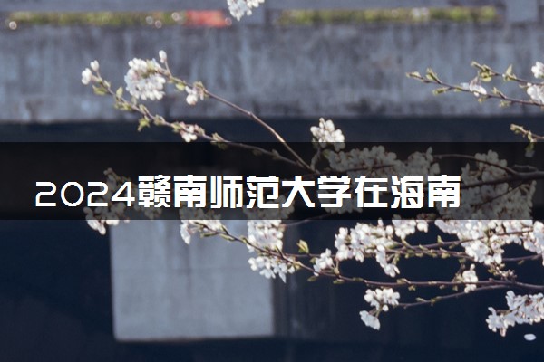 2024赣南师范大学在海南录取分数线 各专业分数及位次