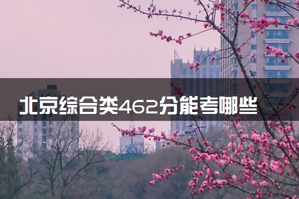 北京综合类462分能考哪些大学 2025考生稳上的大学名单
