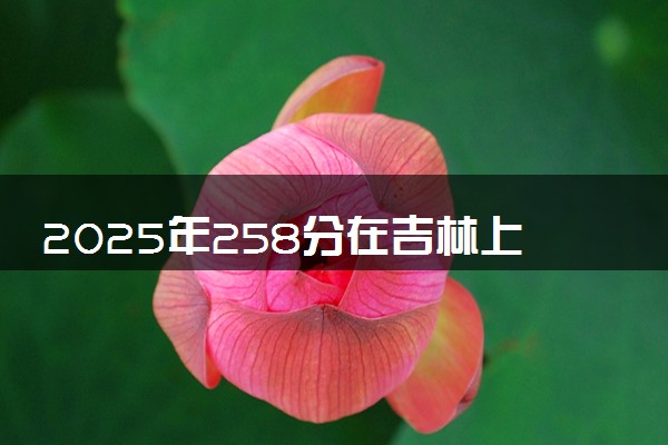 2025年258分在吉林上什么大学好 近三年录取分数线是多少