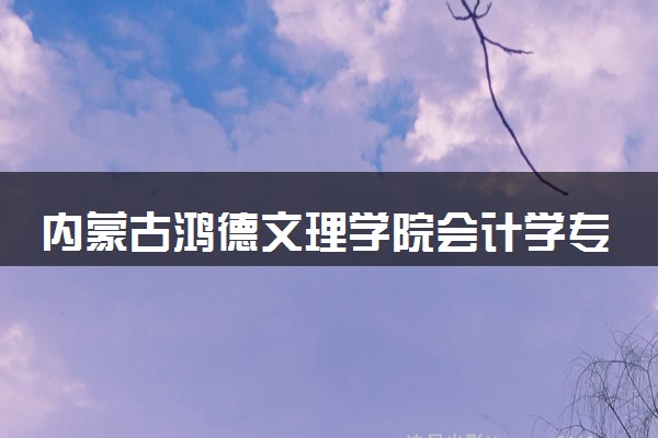 内蒙古鸿德文理学院会计学专业怎么样 录取分数线多少