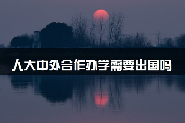 人大中外合作办学需要出国吗 就业率如何