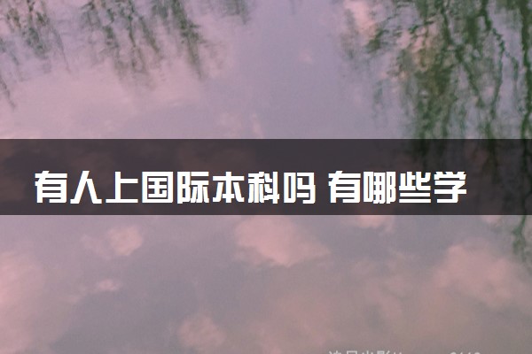有人上国际本科吗 有哪些学校和专业
