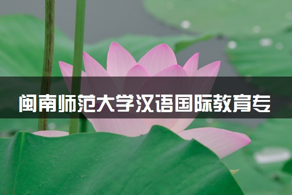 闽南师范大学汉语国际教育专业怎么样 录取分数线多少