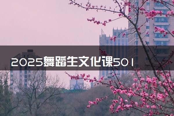 2025舞蹈生文化课501分能上湖北民族大学吗
