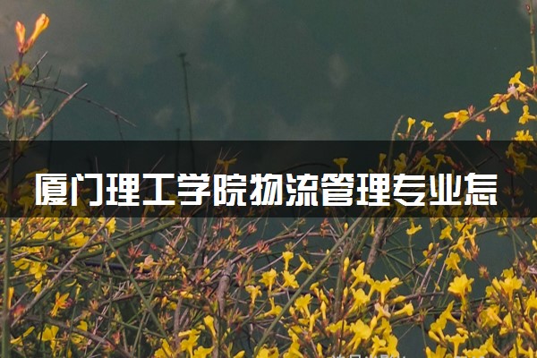 厦门理工学院物流管理专业怎么样 录取分数线多少