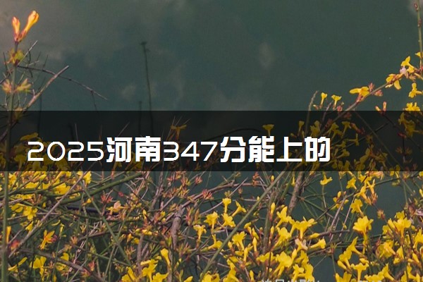 2025河南347分能上的大学有哪些 可以报考院校名单