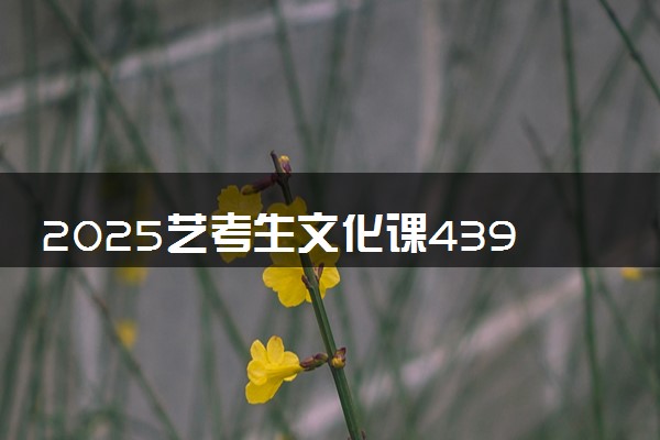2025艺考生文化课439分能上塔里木大学吗
