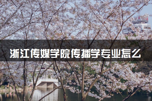 浙江传媒学院传播学专业怎么样 录取分数线多少