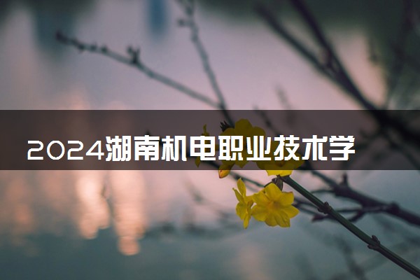 2024湖南机电职业技术学院在四川录取分数线 各专业分数及位次