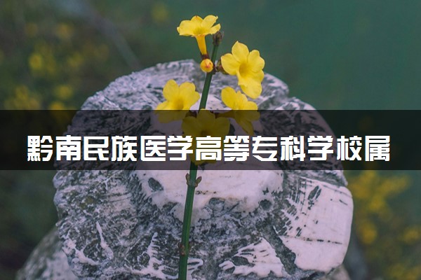 黔南民族医学高等专科学校属于什么档次 学校好不好