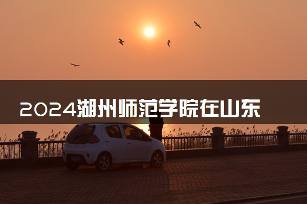 2024湖州师范学院在山东录取分数线 各专业分数及位次