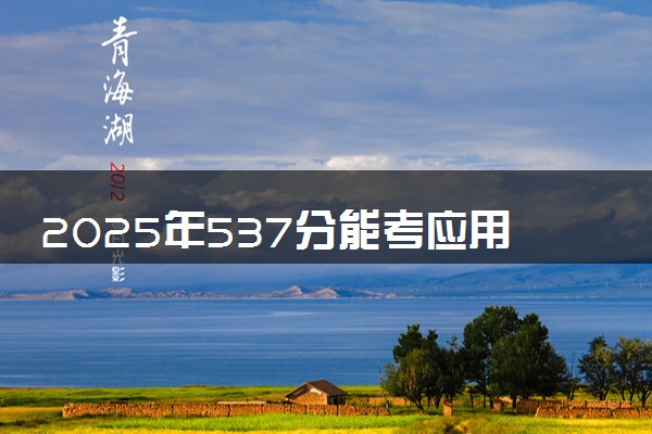 2025年537分能考应用化学专业吗 537分应用化学专业大学推荐